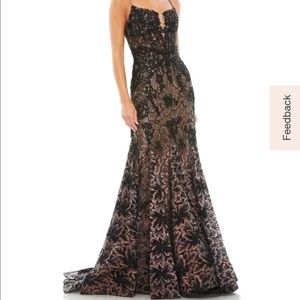 Mac Duggal Embellished Lace Mermaid Gown